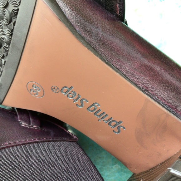 SPRING Step Ila (38) WOMEN’S Polished Leather Loafers, Leather bow in burgundy. - Picture 7 of 10